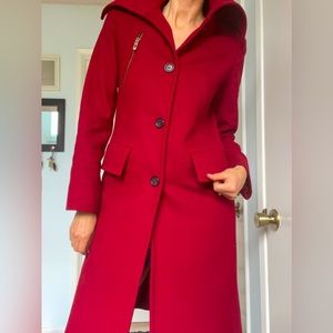 ♥️BCBG Max Azria gorgeous wool coat - early 2000s Y2K ♥️  Pockets/zipper detail